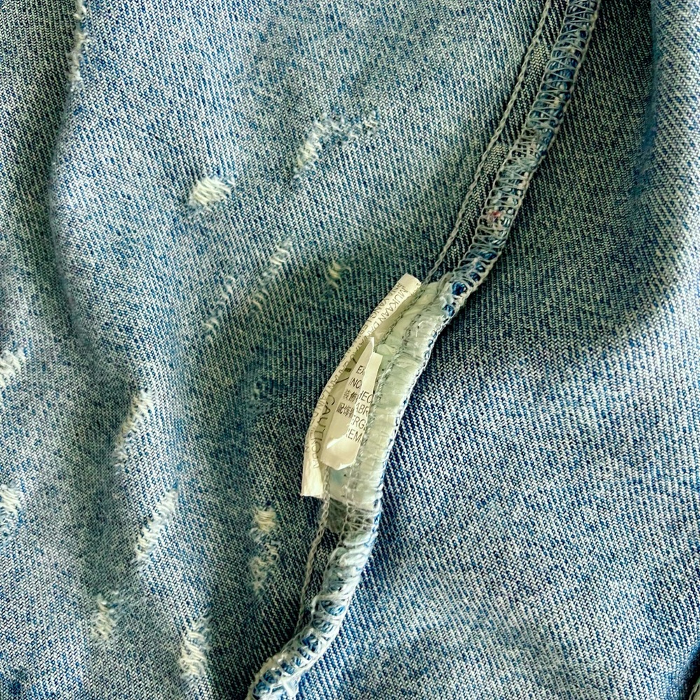 ZARA Trafaluc Denim Jacket – Embroidered Floral, Distressed, Rare! - Picture 8 of 8